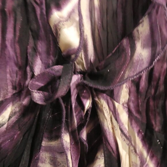 CONTEMPO by PENNINGTONS | size 20 | Sheer Mixed Purple Tie Front Cardigan - Picture 8 of 15